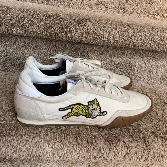 Kenzo Tiger MOVE Lace Up White Low-Top Shoes Sneakers MENS Size 44 / US 10 Kenzo Tiger MOVE Lace Up White Low-Top Shoes Sneakers MENS  main image 2